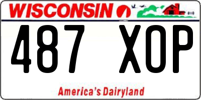 WI license plate 487XOP