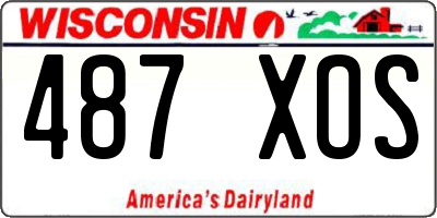 WI license plate 487XOS