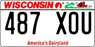 WI license plate 487XOU