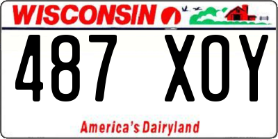 WI license plate 487XOY