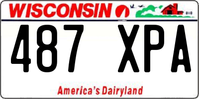 WI license plate 487XPA