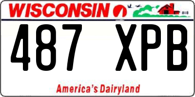 WI license plate 487XPB