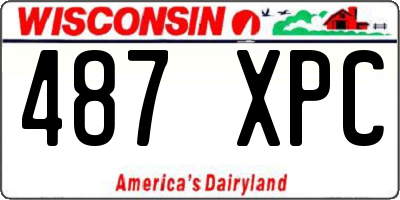 WI license plate 487XPC