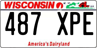 WI license plate 487XPE