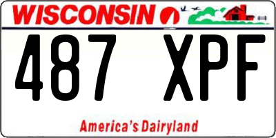 WI license plate 487XPF