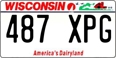 WI license plate 487XPG