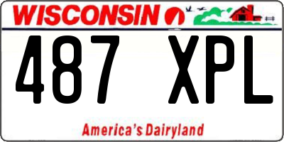 WI license plate 487XPL