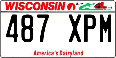 WI license plate 487XPM