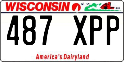 WI license plate 487XPP