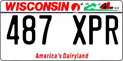 WI license plate 487XPR