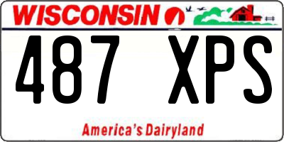WI license plate 487XPS