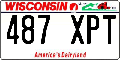 WI license plate 487XPT