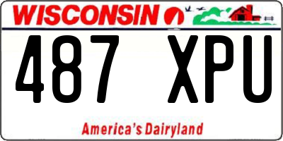 WI license plate 487XPU