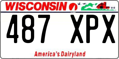 WI license plate 487XPX