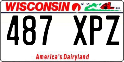 WI license plate 487XPZ
