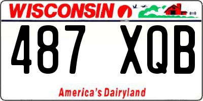 WI license plate 487XQB