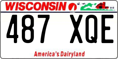 WI license plate 487XQE