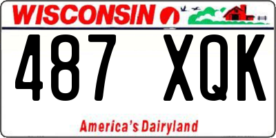 WI license plate 487XQK