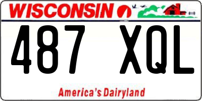 WI license plate 487XQL