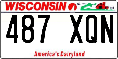 WI license plate 487XQN