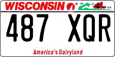 WI license plate 487XQR