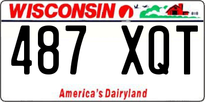 WI license plate 487XQT