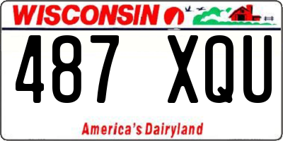 WI license plate 487XQU