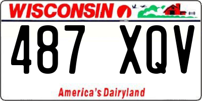 WI license plate 487XQV