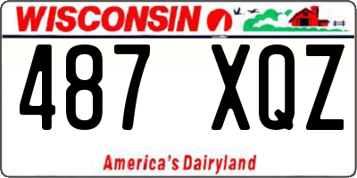 WI license plate 487XQZ