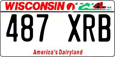 WI license plate 487XRB