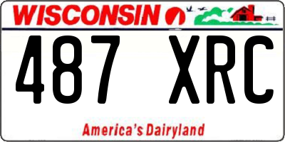WI license plate 487XRC