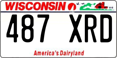 WI license plate 487XRD