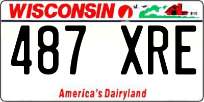 WI license plate 487XRE