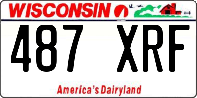 WI license plate 487XRF