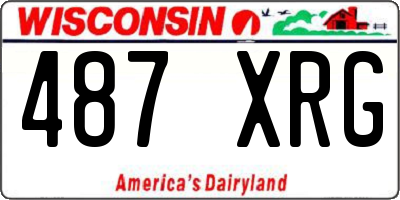 WI license plate 487XRG