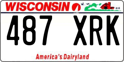 WI license plate 487XRK