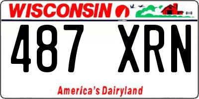 WI license plate 487XRN