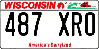WI license plate 487XRO