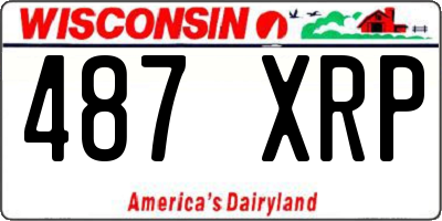 WI license plate 487XRP
