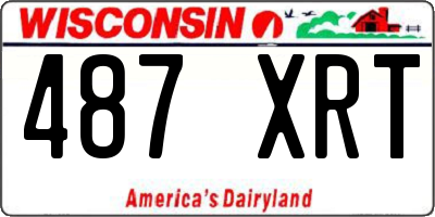 WI license plate 487XRT
