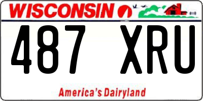 WI license plate 487XRU