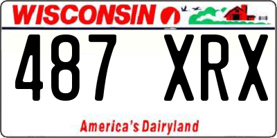 WI license plate 487XRX