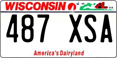 WI license plate 487XSA