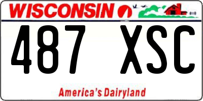 WI license plate 487XSC
