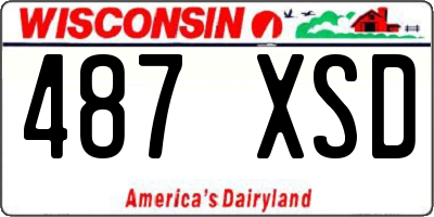 WI license plate 487XSD