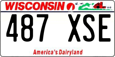 WI license plate 487XSE