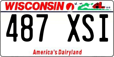 WI license plate 487XSI