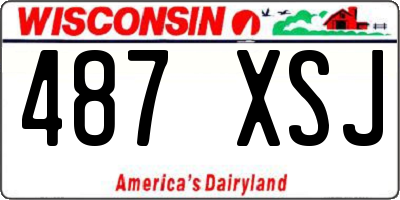 WI license plate 487XSJ