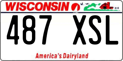 WI license plate 487XSL