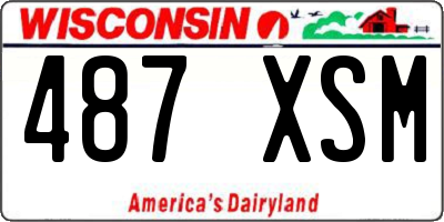 WI license plate 487XSM